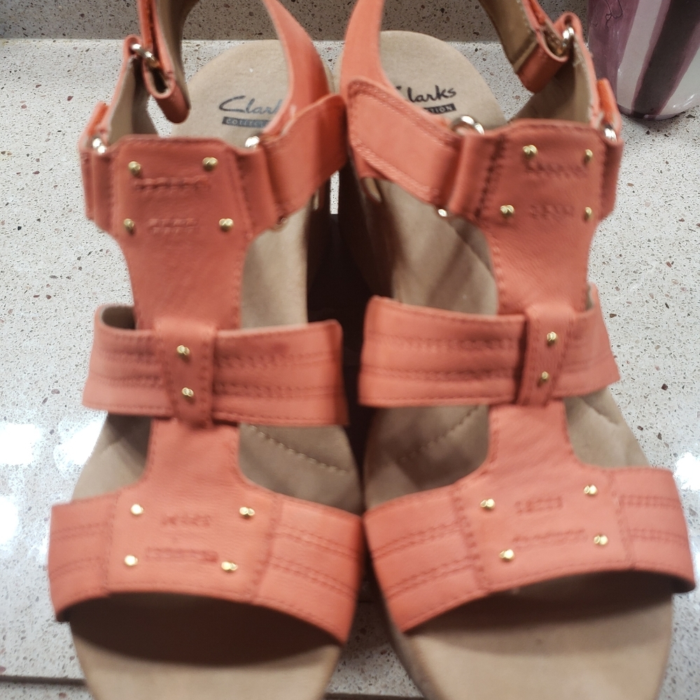 CLARKS WOMEN'S ANNADEL IVORY ORCHID CORAL 8.5M - Picture 3 of 12